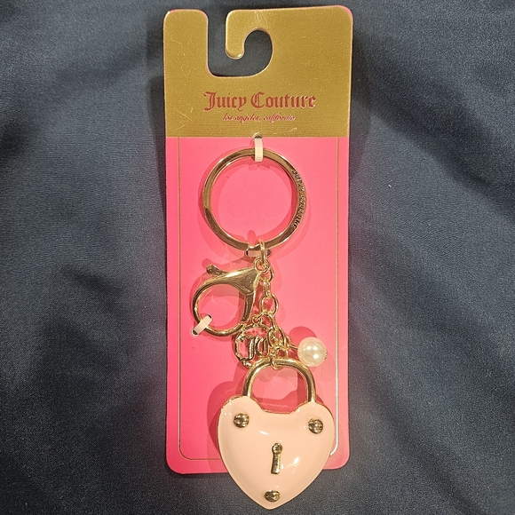Juicy Couture Pink Padlock Heart Bag Charm - NWT